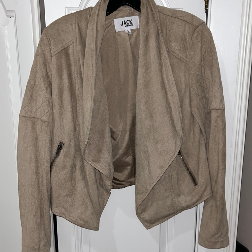 Bb Dakota size small tan suede jacket